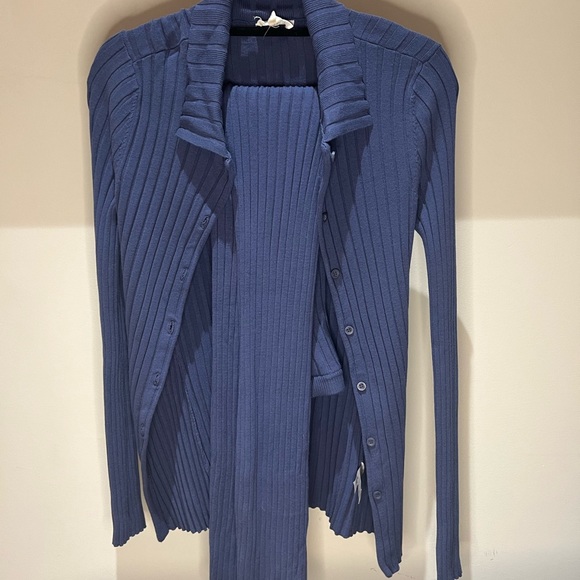 Open Edit Navy Knit Long Sleeve Set - Picture 4 of 6